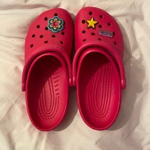 Pink crocs